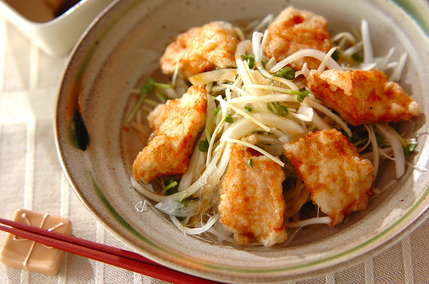 揚げ鶏むね肉のポン酢がけ