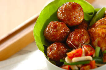 肉団子の中華風甘酢あんかけ