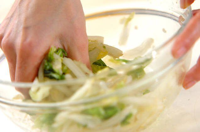 白菜のナムル風の作り方の手順3