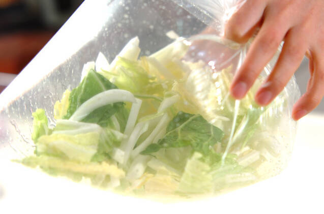 白菜のナムル風の作り方の手順2