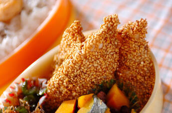 鶏ささ身のゴマ焼き