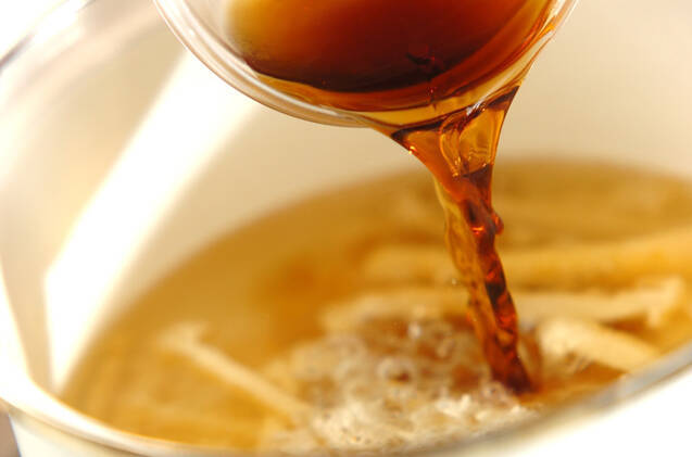 青菜と油揚げの煮浸しの作り方の手順3