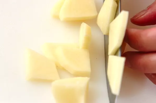 グリンピースポタージュの下準備2