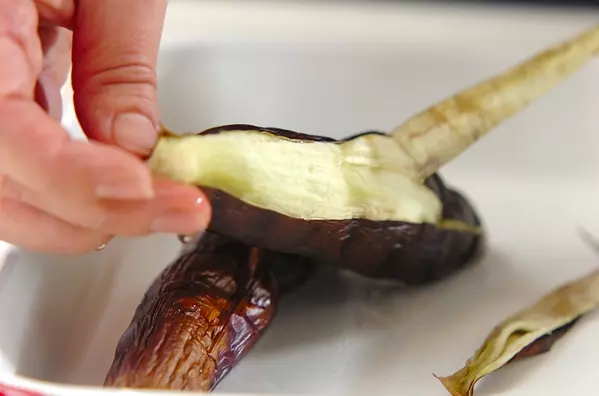 焼きナスの冷麺パスタの作り方1