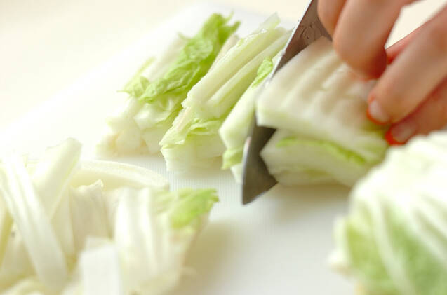 白菜の甘酢和えの作り方の手順1