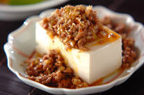 豆腐の肉みそがけ