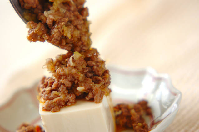 豆腐の肉みそがけの作り方の手順4