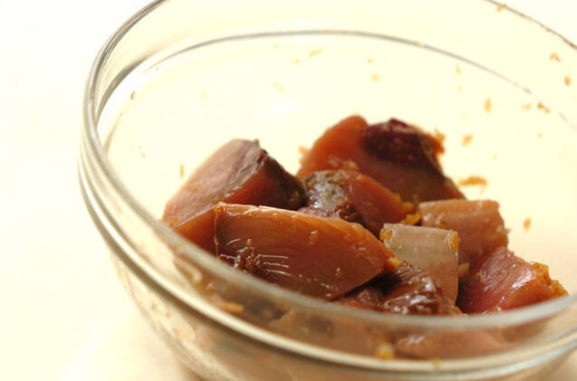 漬けカツオの揚げ物の作り方の手順1