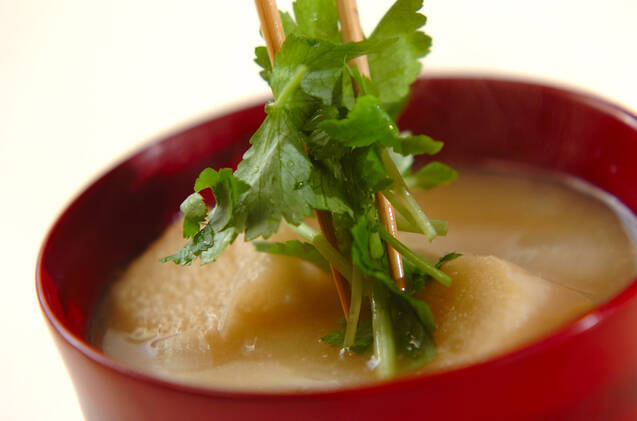 麩のみそ汁の作り方の手順4