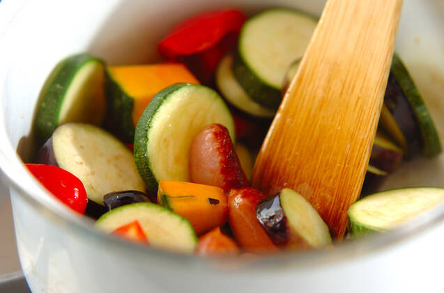 夏野菜たっぷり！ラタトゥイユ風トマトスープの作り方の手順6
