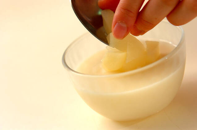 ピーチミルクプリンの作り方の手順5