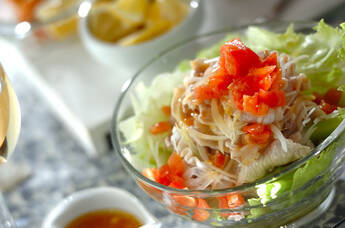 「塩トマト」でサッパリ冷しゃぶサラダ