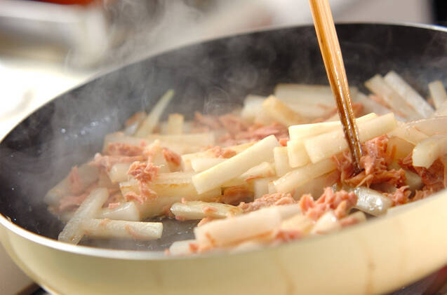 大根とツナのエスニック炒めの作り方の手順4