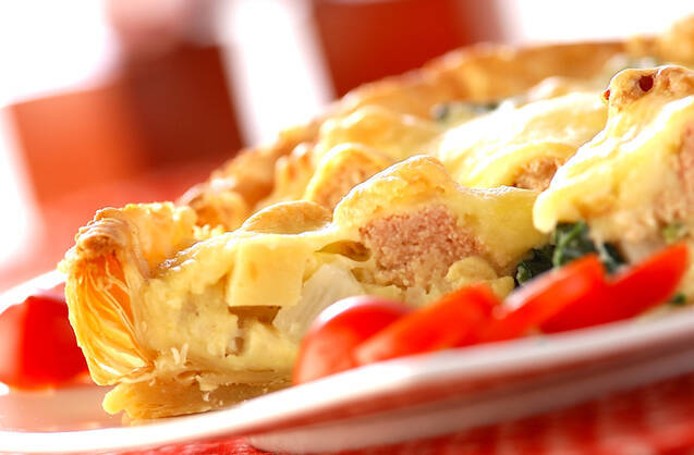 長芋とたくあんのキッシュ