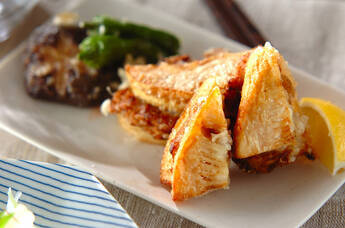 タケノコのはさみ揚げ