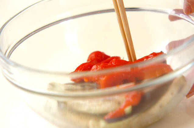 パプリカとナスのレンジでナムルの作り方の手順4