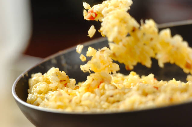 天かす入りジャコチャーハンの作り方の手順5