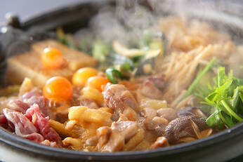 九条ネギとかしわのすき焼