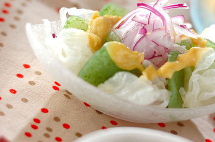 コンニャクの酢みそサラダ