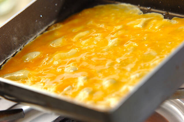 う巻き卵の作り方の手順3