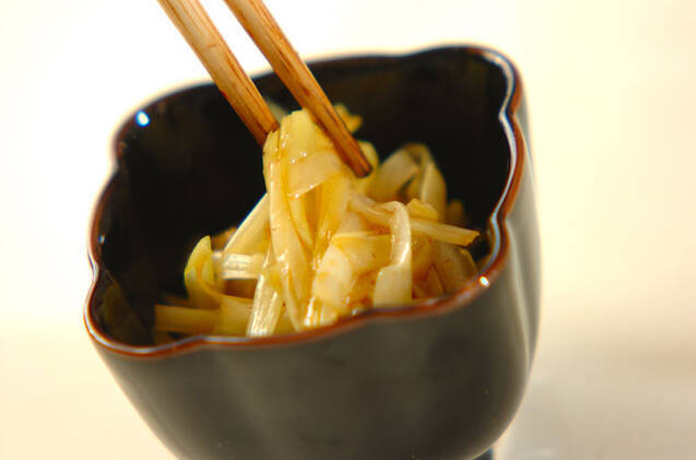 黄ニラのピリ辛お浸しの作り方の手順3