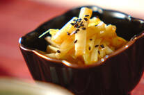 黄ニラのピリ辛お浸し