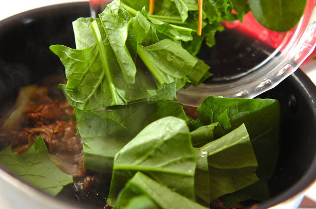 牛肉とホウレン草の中華炒めの作り方の手順2