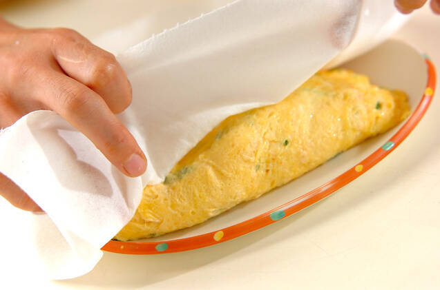 ユリネとカニのオムレツの作り方の手順5