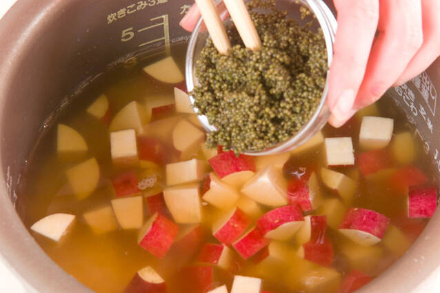 サツマイモご飯の作り方の手順3