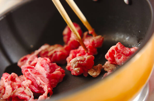 ナスと牛肉のオイスター炒めの作り方の手順3