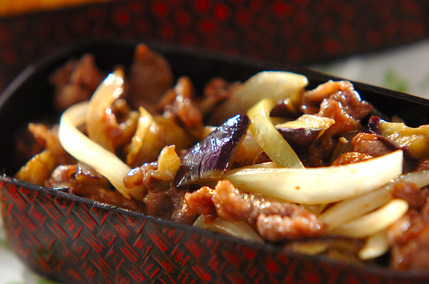 ナスと牛肉のオイスター炒め