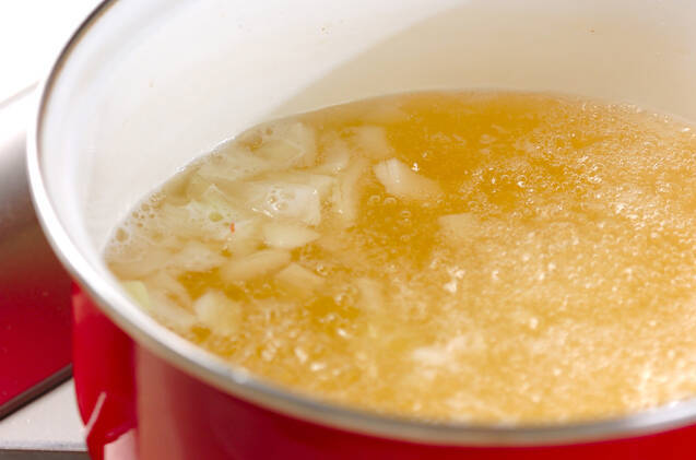 油揚げ入り納豆汁の作り方の手順4