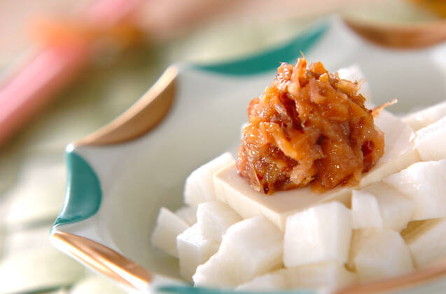 長芋と豆腐の梅おかか