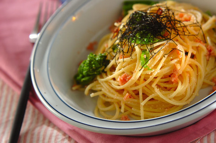 タラコのガーリックパスタ