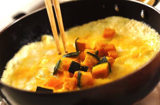 カボチャオムレツの作り方の手順2