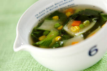 チンゲンサイの美肌スープ