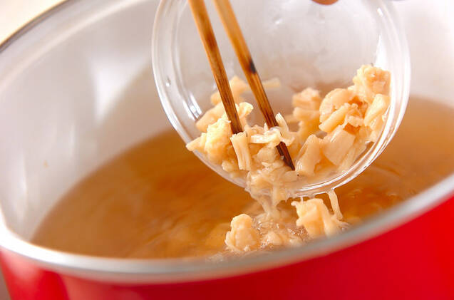 ホタテと大豆のスープの作り方の手順6