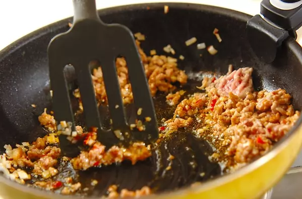 いいとこどり！炒めマーボーナス豆腐の作り方1