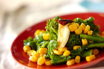 菜の花のペペロンチーノ