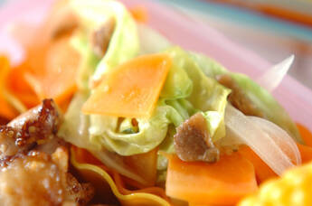 蒸し野菜のアンチョビ風味