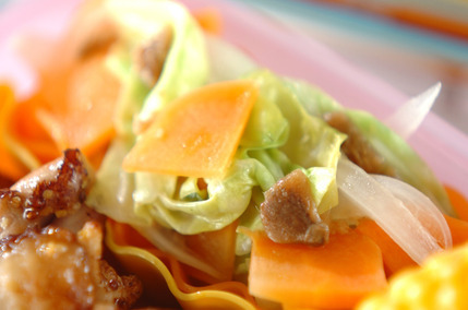 蒸し野菜のアンチョビ風味