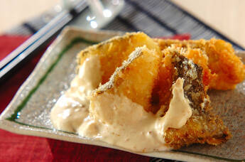 梅ソースがけ白身魚のフライ