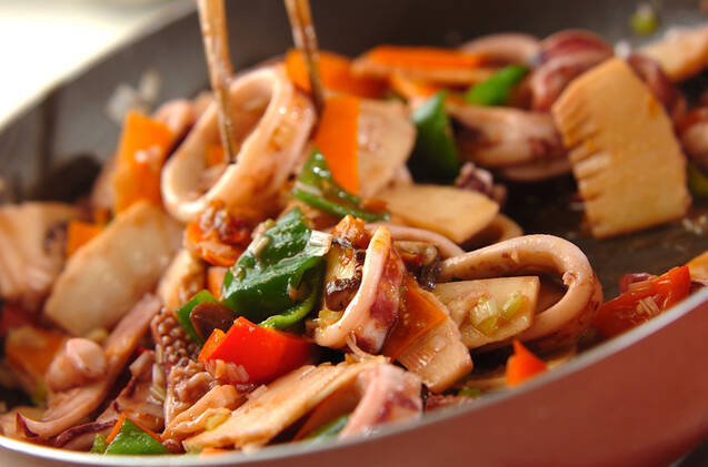 イカの甘みそ炒めの作り方の手順10