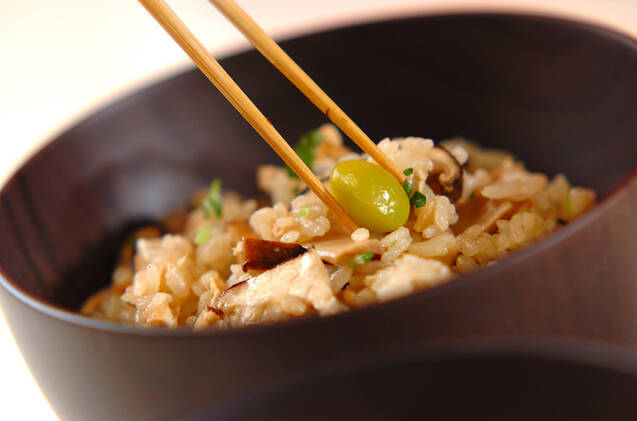 京のおばんざい　松茸の炊き込みご飯の作り方の手順7