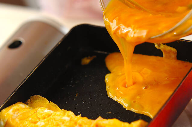 具だくさん卵焼きの作り方の手順4