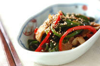 豚肉入りピーマンのきんぴら