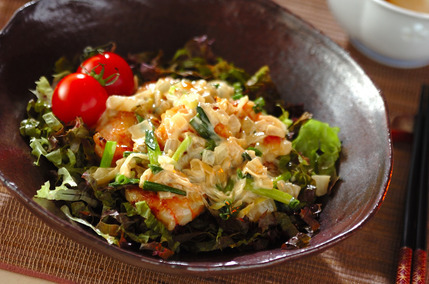 ぷりぷりエビマヨ炒め