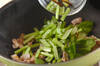 小松菜と豚肉のピリ辛炒めの作り方の手順4