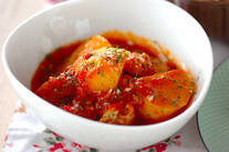 新ジャガのトマト煮