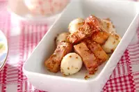 ベーコンのマスタード炒め